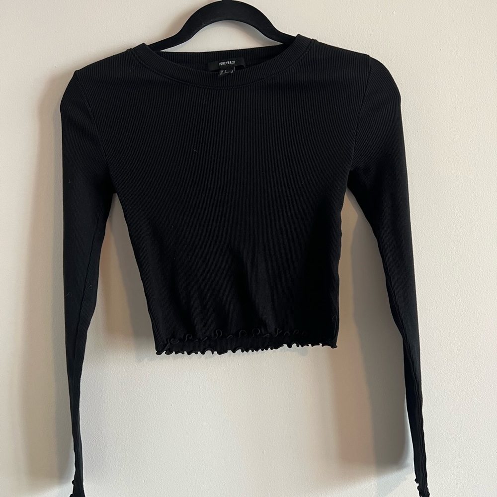 Forever 21 long sleeve crop top